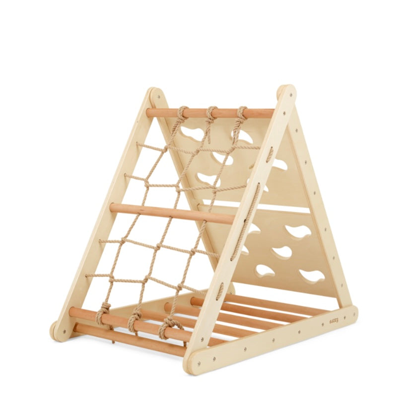 Ezzro Natural Triple Climbing pikler Triangle
