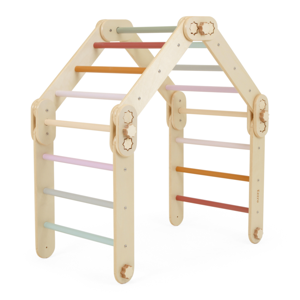 Ezzro Pikler Triangle Multicolor Transformable With Duo Board