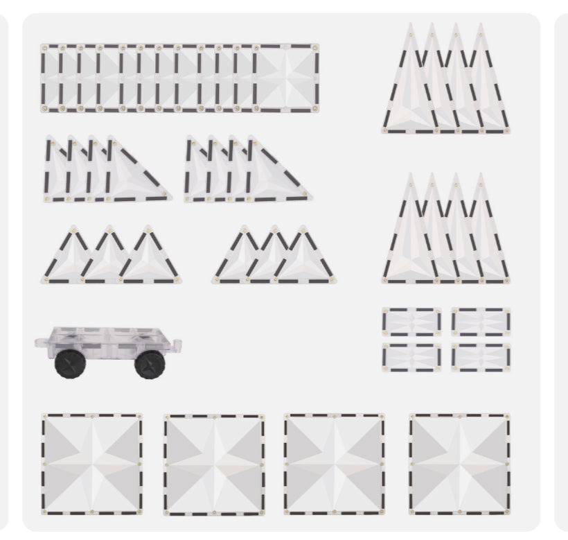 Clixtiles Crystal 52PCS magnetic tiles