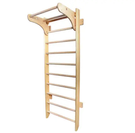 Wall Bars with Reinforced Adjustable Pull-Up Bar